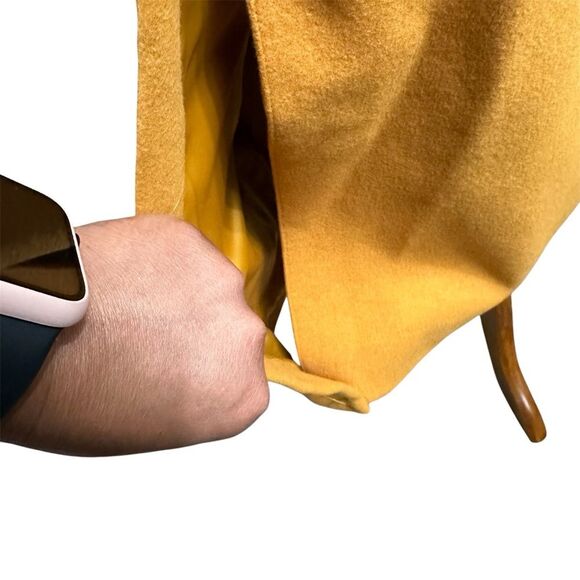 Michael Michael Kora Notch Collar Wool Blend Coat in Marigold Women’s XL - Picture 5 of 10